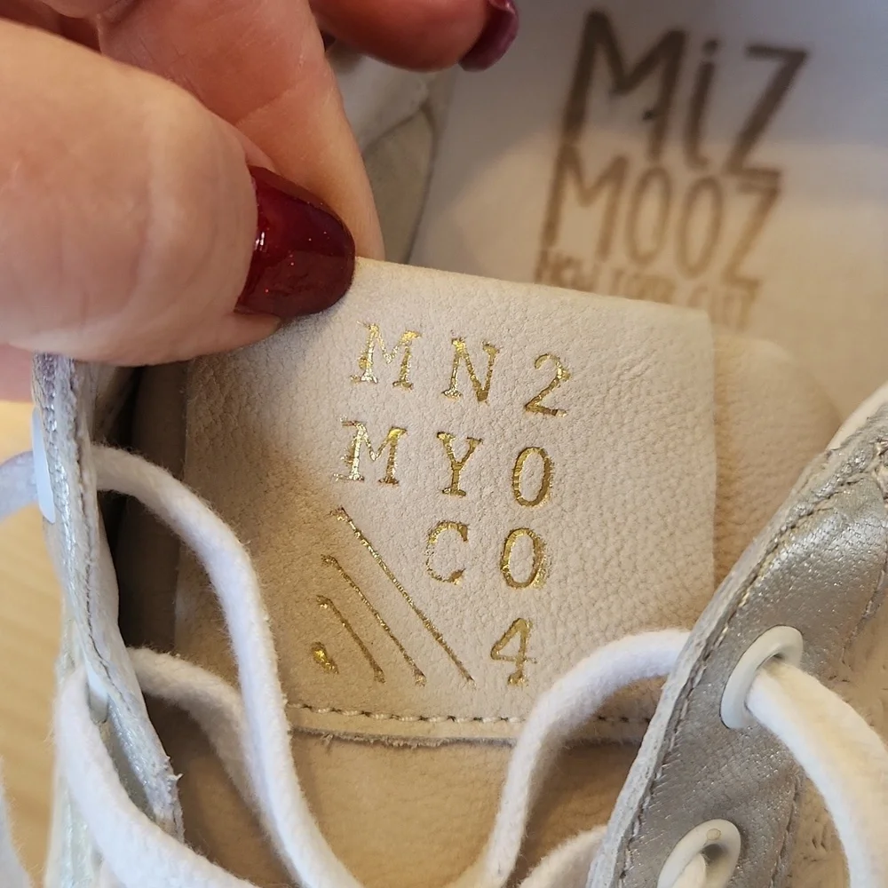Miz Mooz Jane & Courtney Lace-Up Sneakers CJ Linen/Pewter EU 41 US 10
